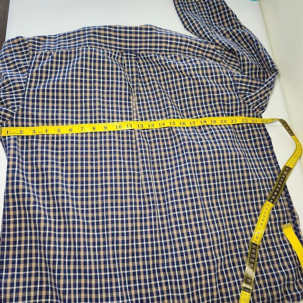 Columbia Men's Plaid Casual Shirt Size L Blue Beige - Picture 4 of 5